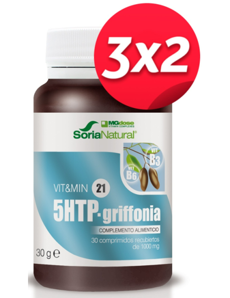 Pack 3X2 Griffonia+B3+B6 1000 mg - 30 Comprimidos Mgdose