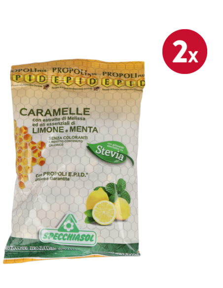Pack 2 uds Caramelos Limon/Melisa 24 Piezas Specchiasol