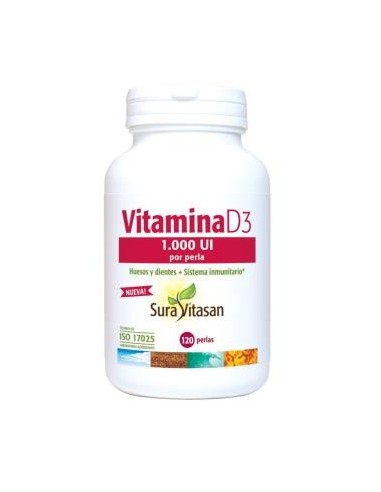 Vitamina D3  1.000 UI 120 perlas de Sura Vitasan