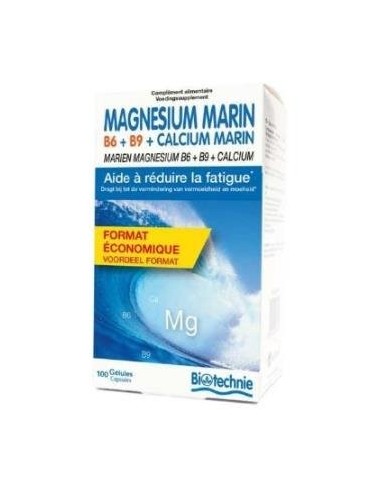 Magnesio marino B6+B9 40 capsulas Aquatechnie Biover