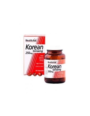 Ginseng Coreano Raiz 50Cap. Health Aid de Health Aid