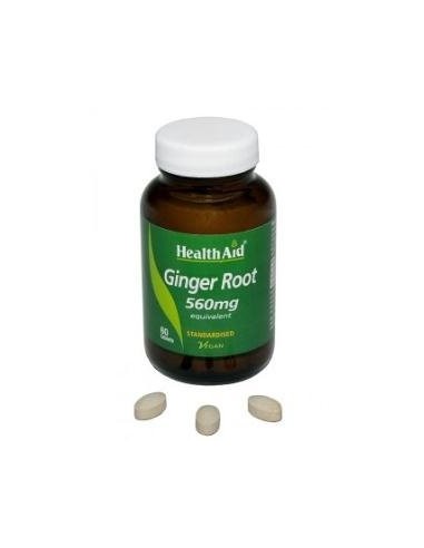 Jengibre (Ginger Root) Raiz 60 Comprimidos Health Aid de Hea