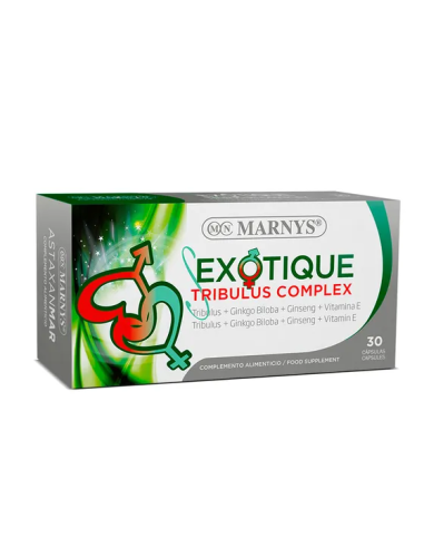 S-Exotique Tribulus Complex ? Tribulus + Gingko Biloba + Ginseng + Vitamina E  30 Cápsulas  Marnys