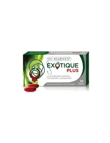 Exotique Plus  Eleuterococo + Guaraná + Taurina + Jalea Real + Ginseng + Creatina + L Arginina. 30 Cápsulas  X 510 Mg  Marnys