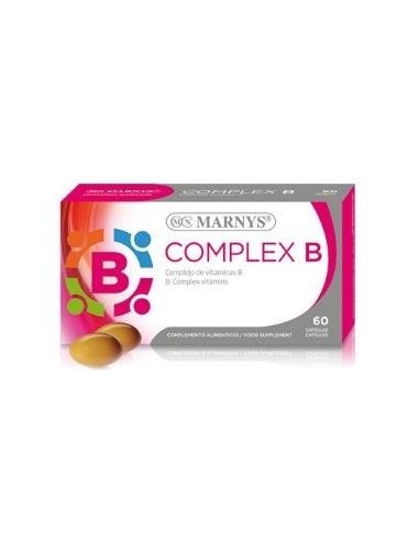 Complex B  Vitamina C , E , B6 , B12 + Niacina + Ácido Pantoténico + Riboflavina + Tiamina + Ácido Fólico + Biotina   60 Cápsul