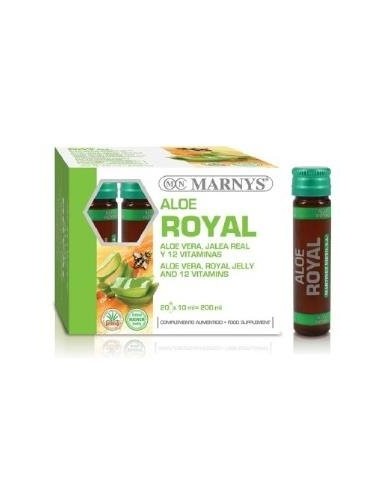 Aloe Royal - Jalea Real+Aloe Vera+Fos+Ácido Fólico+ Biotina+ Vitaminas  20 Viales  X 10 Ml  Marnys