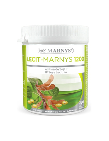 Lecit Marnys - Lecitina De Sja Ip + Aceite De Soja Ip     250 Cápsulas  X 1200 Mg Marnys