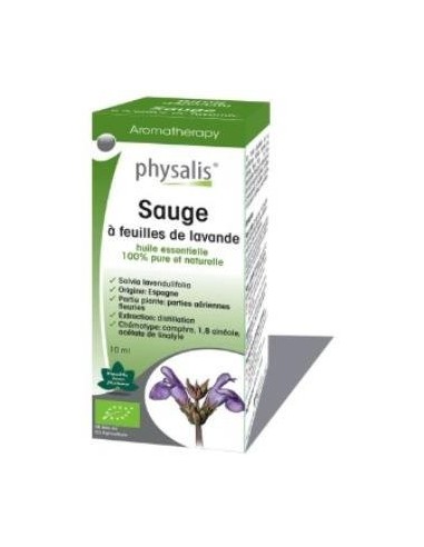Aceite esencial de salvia de hojas de lavanda bio 10ml Physalis