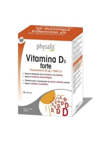 Vitamina D3 forte 100 capsulas Physalis