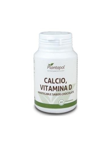 Calcio + Vitamina D Sabor Chocolate Masticable (60 Comprimidos 1.500 Mg)