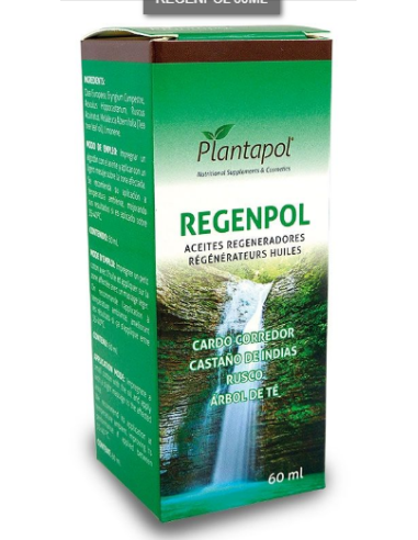 Regenpol (Aceite de Oliva, Rusco, Cardo Corredor, Castaño Indias, Árbol de Te)  60 ml Plantapol
