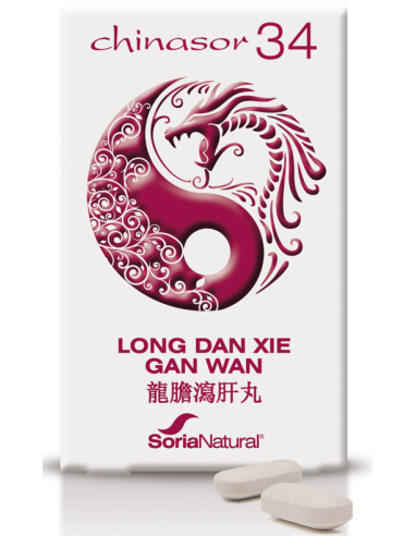 Chinasor 34 Long Dan Xie Gan Wan 30 Comprimidos de Soria Natural