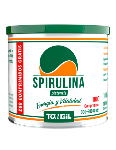 Spirulina 800+200 Comprimidos de Tongil