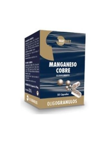 Manganeso-Cobre Oligogranulos 50Caps. de Waydiet Natural Products