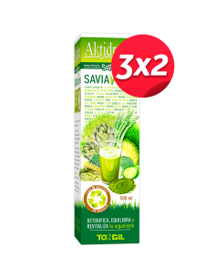 Pack 3X2 Aktidrenal Savia Verde 500Ml. Lineabel de Tongil..