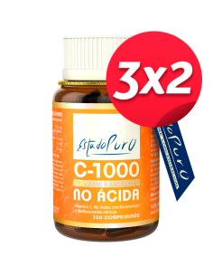 Pack 3X2 Vitamina C-1000 No Acida 100 Comprimidos Estado Pur