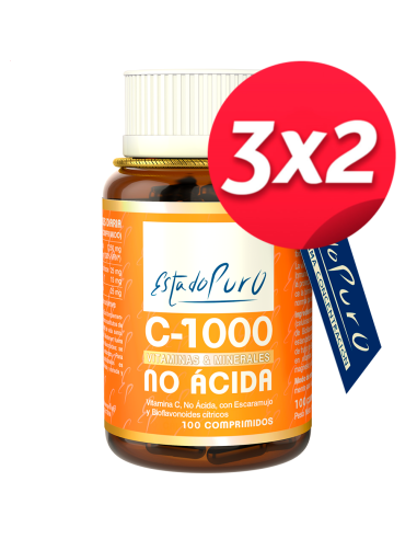 Pack 3X2 Vitamina C-1000 No Acida 100 Comprimidos Estado Pur