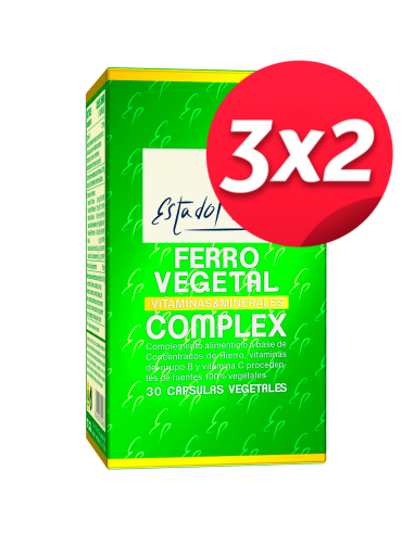 Pack 3X2 Ferro Vegetal Complex 30Cap. Estado Puro de Tongil.