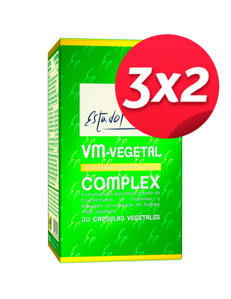 Pack 3X2 Vm-Vegetal Complex 30Cap. Estado Puro de Tongil..