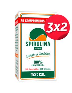Pack 3X2 Spirulina 300 Comprimidos de Tongil..