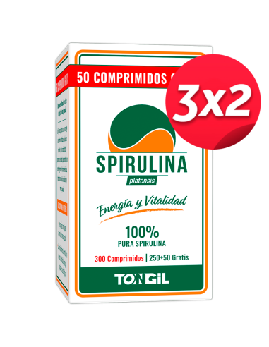 Pack 3X2 Spirulina 300 Comprimidos de Tongil..