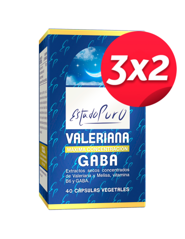 Pack 3X2 Valeriana Con Gaba 40Cap. Estado Puro de Tongil..