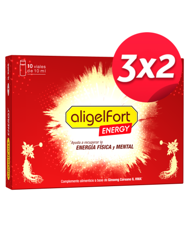 Pack 3X2 Aligel Fort Energy 10Viales de Tongil..