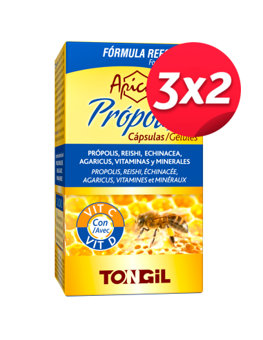 Pack 3X2 Apicol Propolis 40Cap. de Tongil..