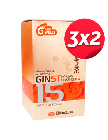 Pack 3X2 Korean Ginseng Tea Il Hwa (Ginst15) 30S Sobres de Tongil