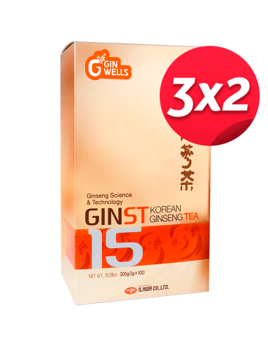 Pack 3X2 Korean Ginseng Tea Il Hwa (Ginst15) 100S Sobres de