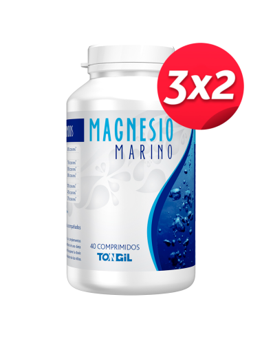Pack 3X2 Magnesio Marino 40 Comprimidos de Tongil..
