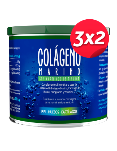 Pack 3X2 Colageno Marino Con Cartilago De Tiburon 200Gr. de