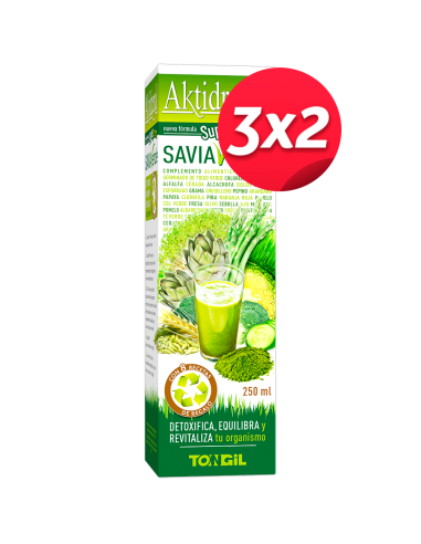 Pack 3X2 Aktidrenal Savia Verde 250Ml. Lineabel de Tongil..
