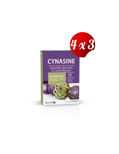 Pack 4x3 uds Cynasine  60 Comprimidos De Dietmed
