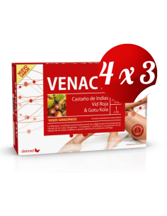 Pack 4x3 uds Venactiv  20 X 15 Ml Ampollas De Dietmed