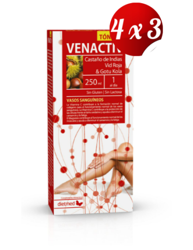 Pack 4x3 uds Venactiv Solución Oral 250 Ml De Dietmed