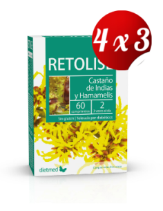 Pack 4x3 uds Retolise  60 Comprimidos De Dietmed