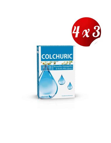 Pack 4x3 uds Colchuric  60 Comprimidos De Dietmed