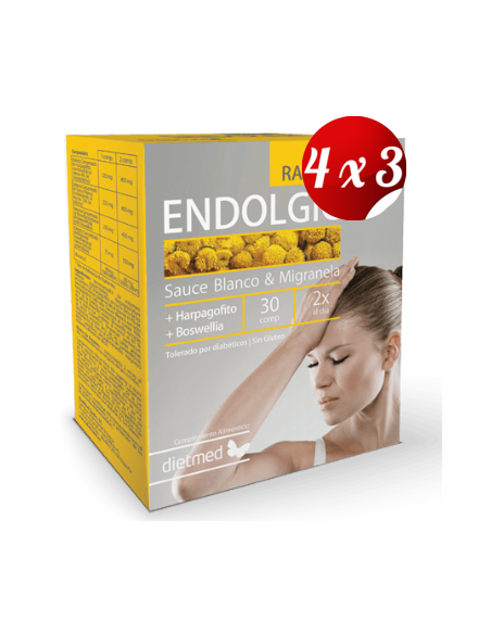 Pack 4x3 uds Endolgic  30 Comprimidos De Dietmed