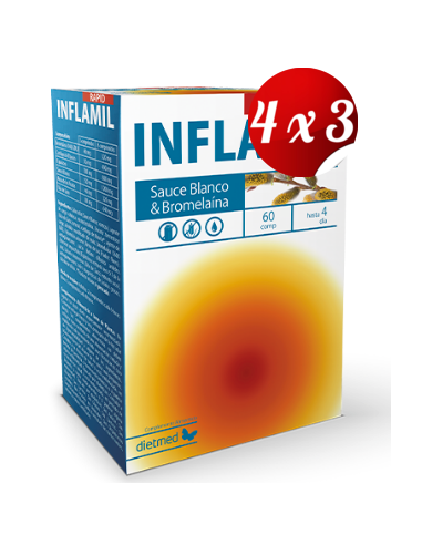 Pack 4x3 uds Inflamil  60 Comprimidos De Dietmed