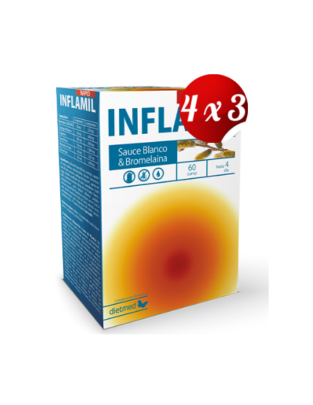 Pack 4x3 uds Inflamil  60 Comprimidos De Dietmed