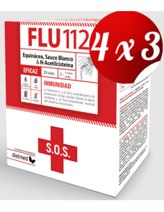 Pack 4x3 uds Flu 112  30 Capsulas De Dietmed