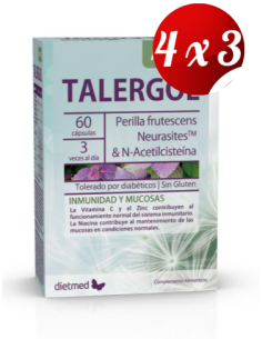 Pack 4x3 uds Talergol Activ  60 Capsulas De Dietmed