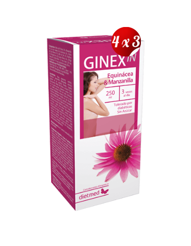 Pack 4x3 uds Ginexin Solución Oral 250 Ml De Dietmed