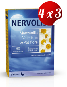 Pack 4x3 uds Nervolise 60 Comprimidos De Dietmed