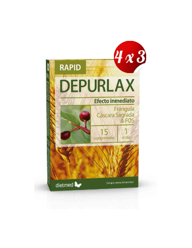 Pack 4x3 uds Depurlax  15 Comprimidos De Dietmed