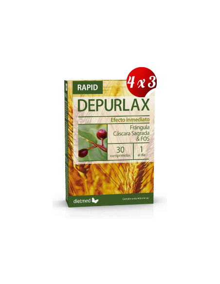 Pack 4x3 uds Depurlax  30 Comprimidos De Dietmed