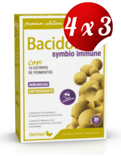 Pack 4x3 uds Bacidofilus Ilus Symbio Immune 30 Capsulas De Dietmed