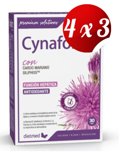 Pack 4x3 uds Cynafort  60 Comprimidos De Dietmed