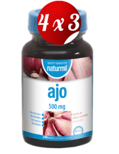 Pack 4x3 uds Ajo 500 Mg Perlas 240 Capsulas De Dietmed